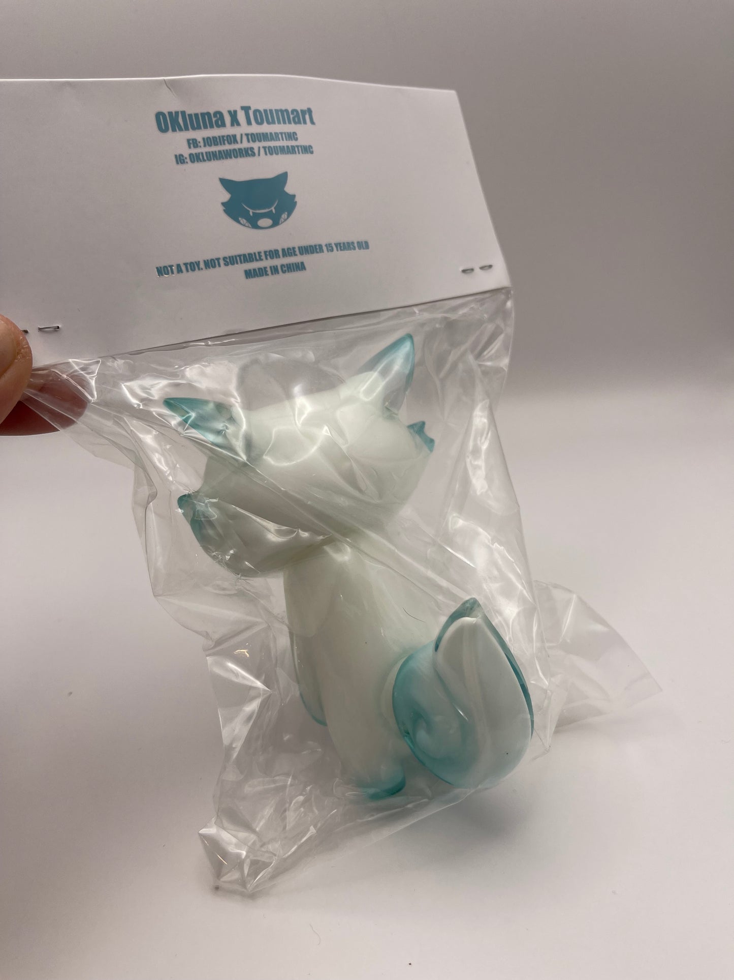 Tona the Angry Fox OkLuna x Touma 3rd Colorway (white & blue green)