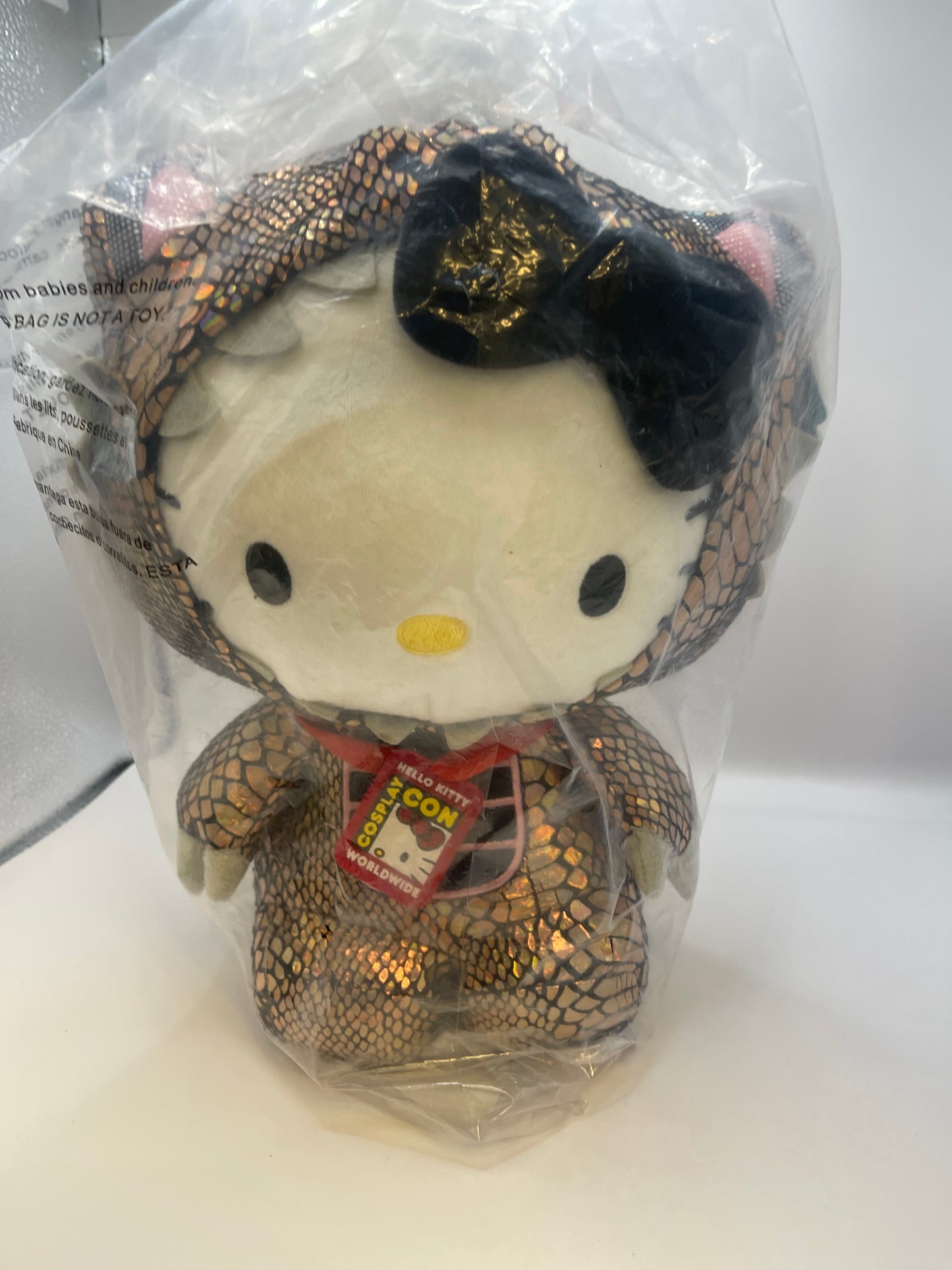 Hello Kitty Cosmos Dinosaur Black Hole Chrome Kaiju Plush