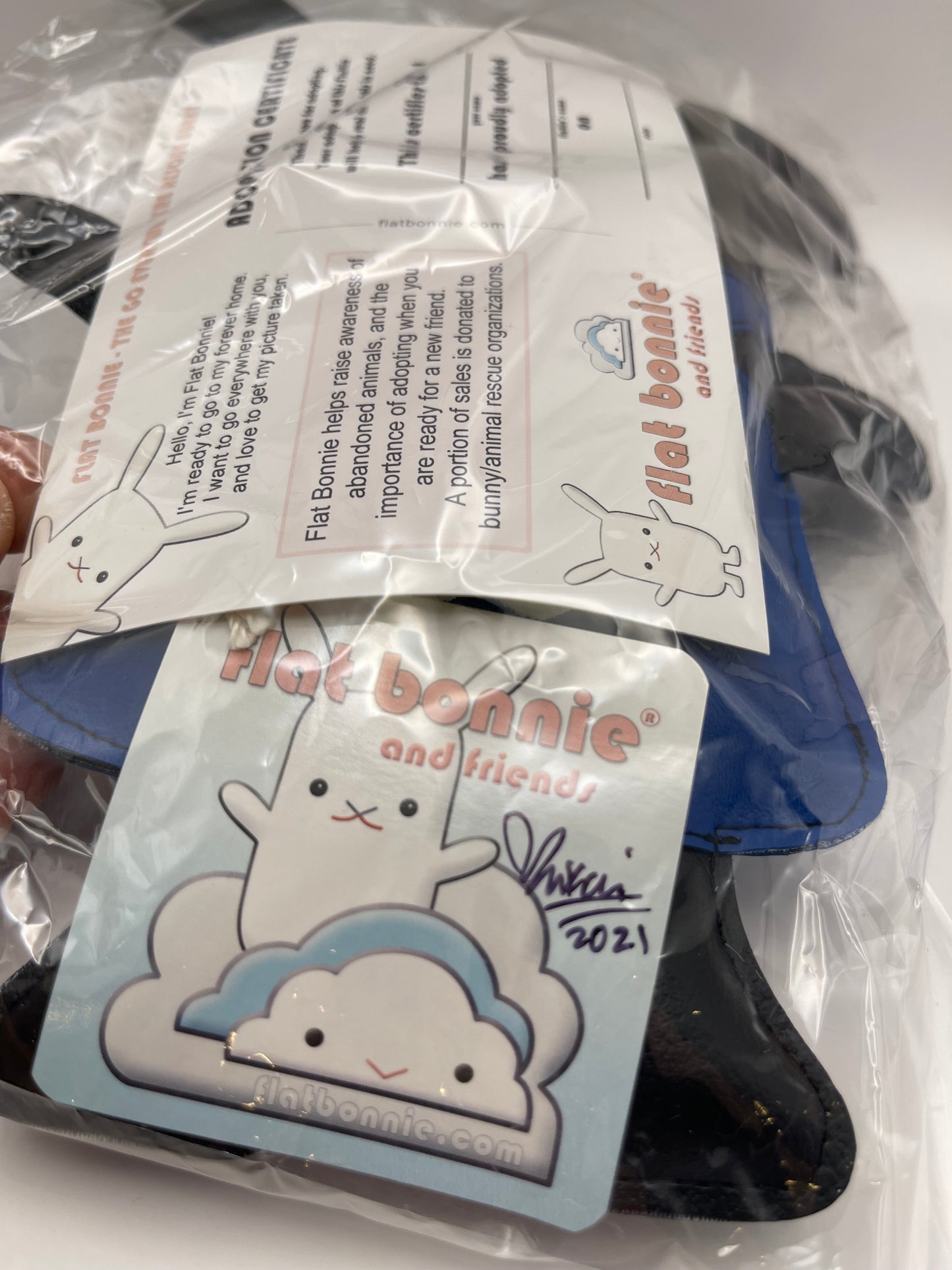 Flat Bonnie Leather Mickey Signed Card