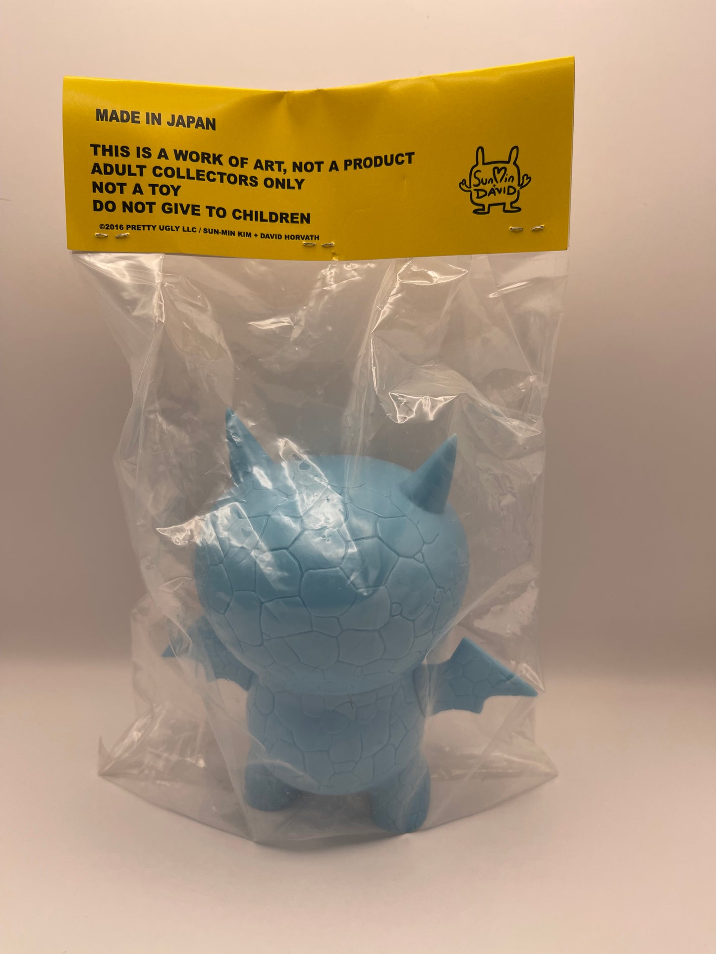 Uglydoll Ice Bat Kaiju Blue Signed Name Card