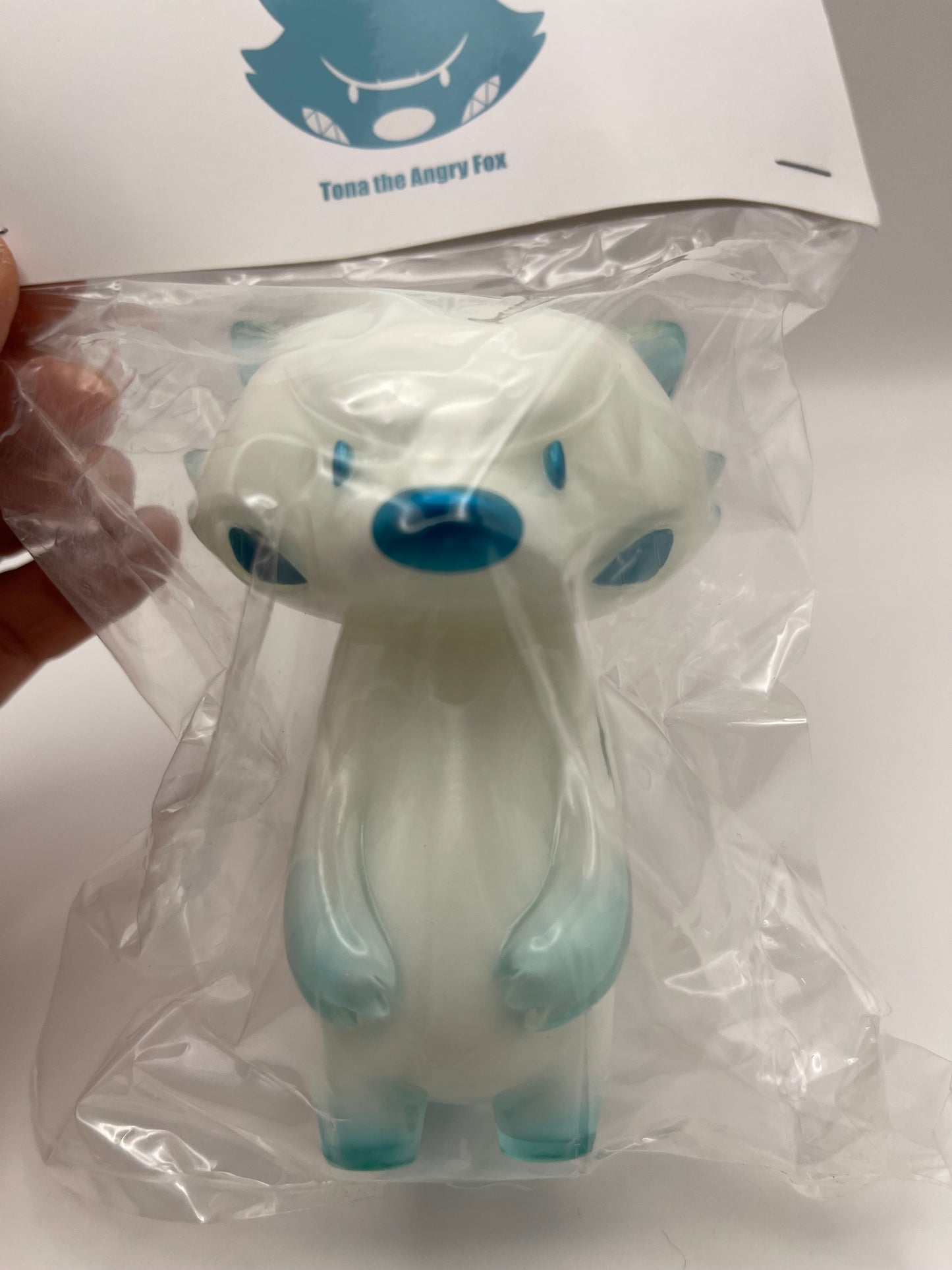 Tona the Angry Fox OkLuna x Touma 3rd Colorway (white & blue green)