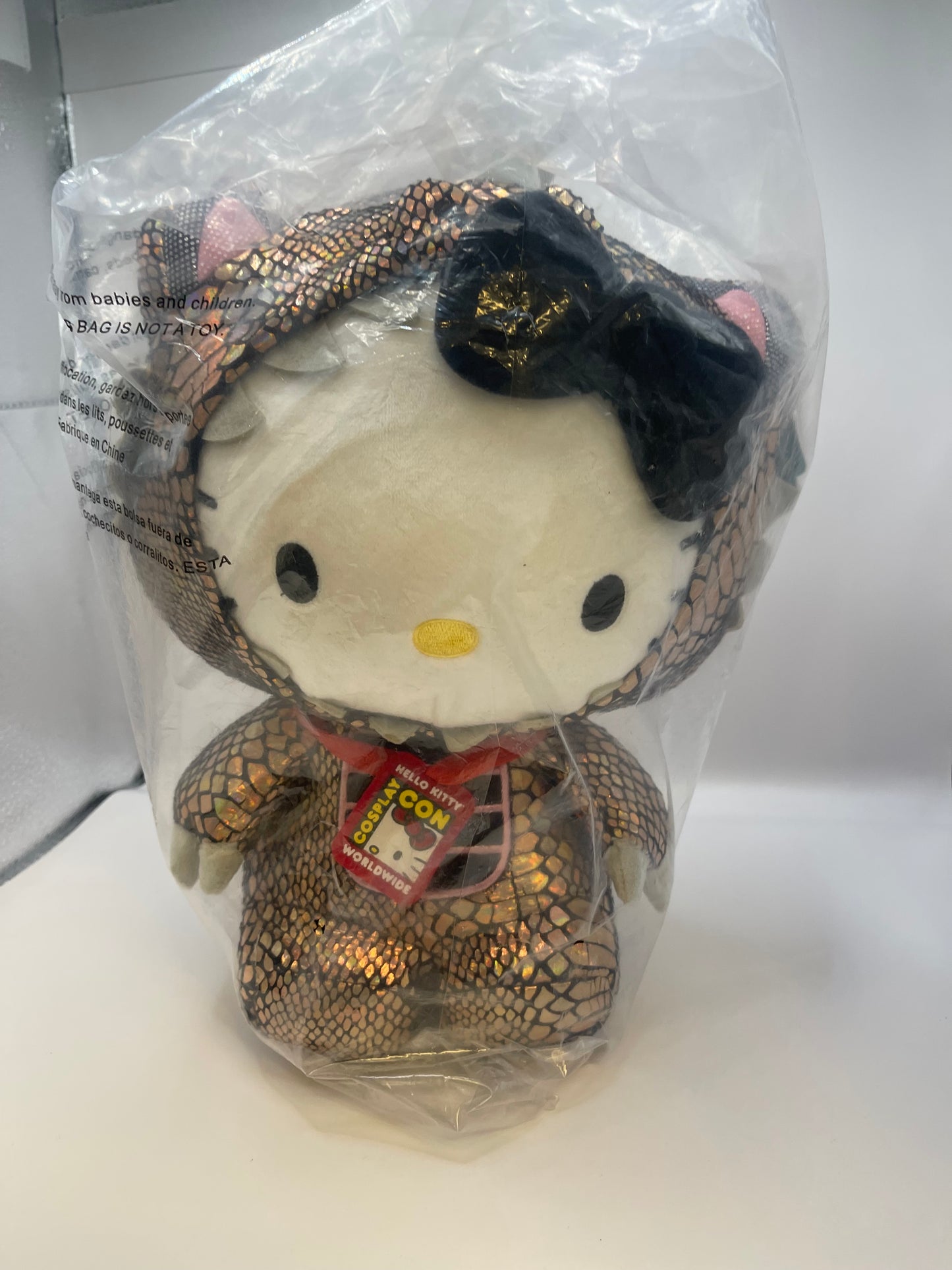 Hello Kitty Cosmos Dinosaur Black Hole Chrome Kaiju Plush