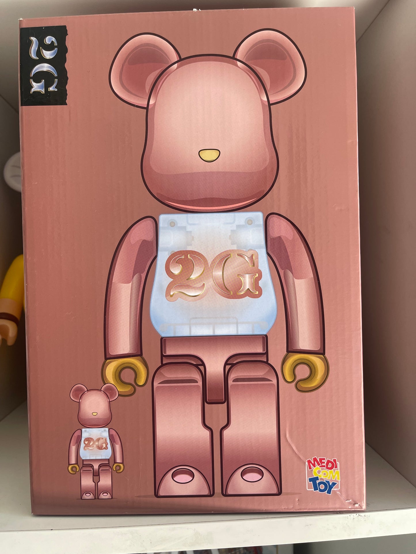 Bearbrick 2G Exclusive 400% & 100% Pink Gold Chrome Ver