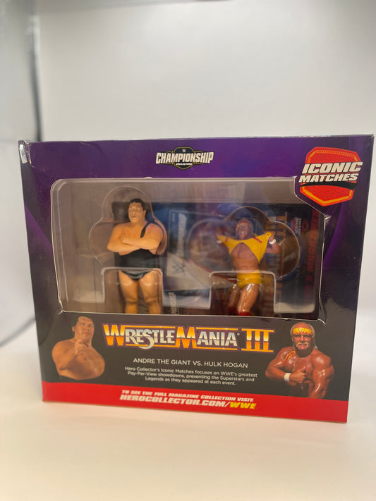Hulk Hogan Andre The Giant Action Figures Set WrestleMania III