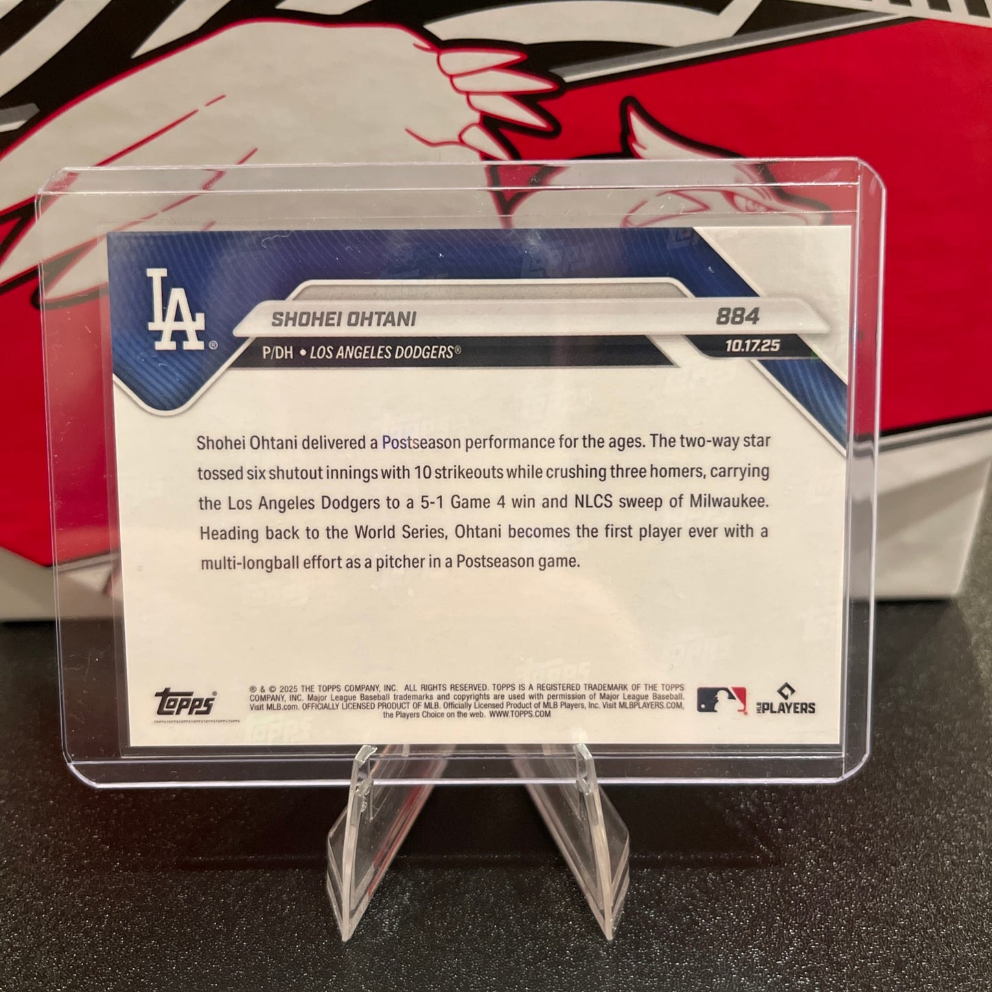 Shohei Ohtani Topps Now #884 NLCS Game 4 - 3 HR & 10 Ks