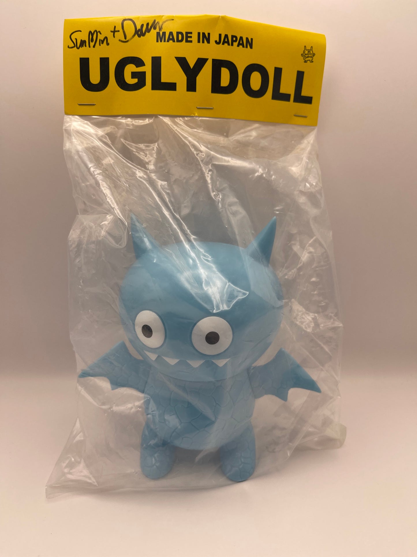 Uglydoll Ice Bat Kaiju Blue Signed Name Card